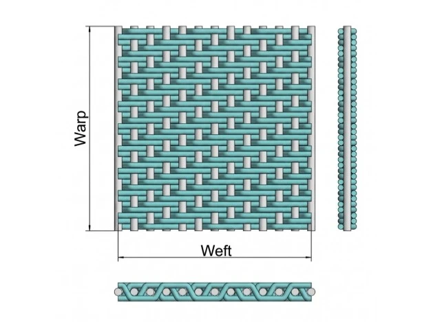 reverse plain twill dutch weave